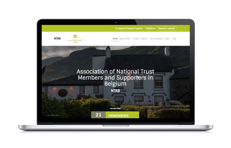 ntab mockup website - National Trust Belgium