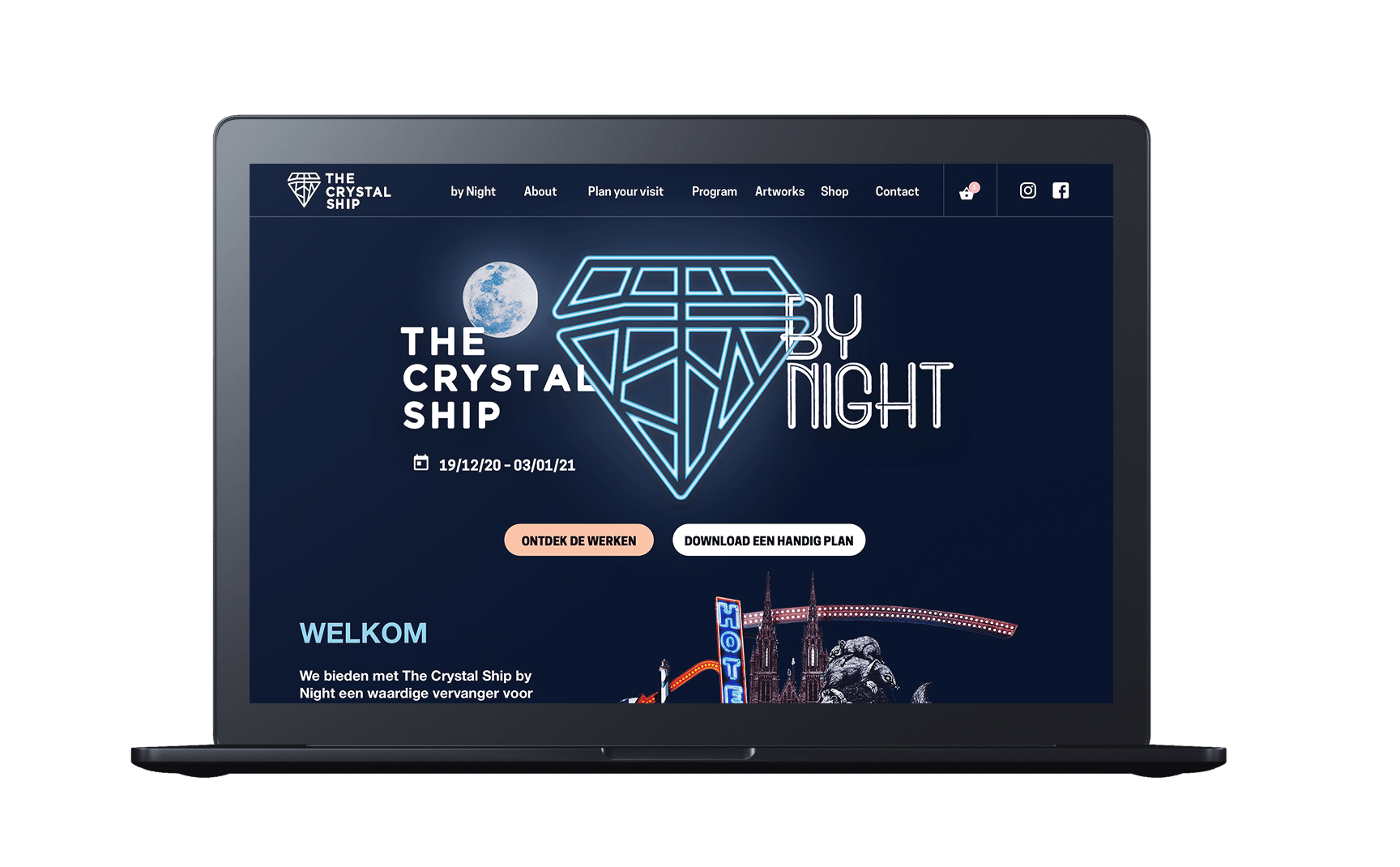 The Crystal Ship by Night
