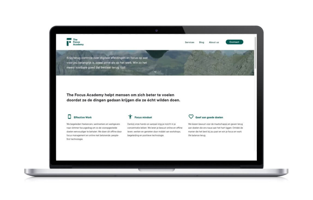 The Focus Academy - website ontwikkeling door ESKIDOOS