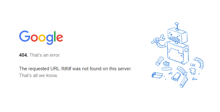 404 error google