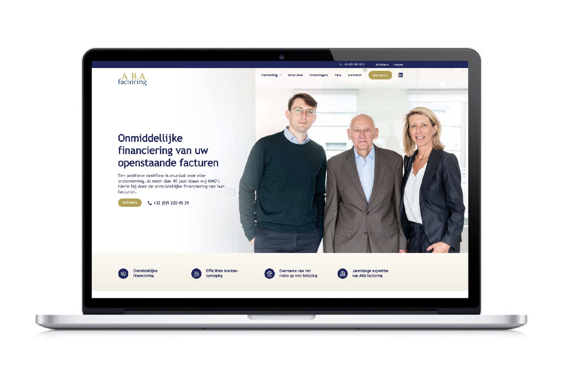 aba-factoring website ontwikkeling